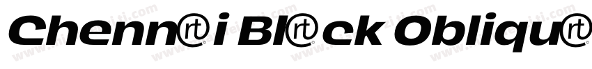 Chennai Black Obliqu字体转换